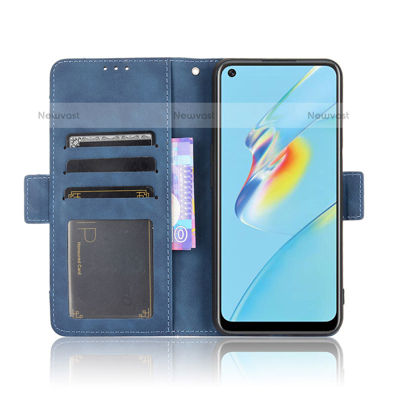 Leather Case Stands Flip Cover Holder BY3 for Oppo A54 4G