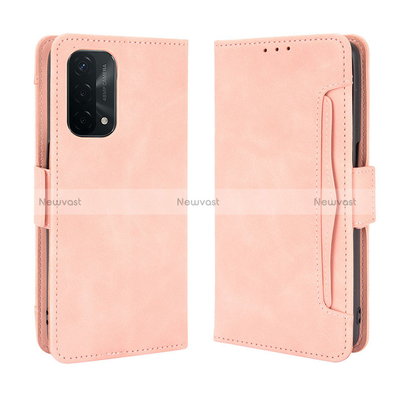 Leather Case Stands Flip Cover Holder BY3 for Oppo A54 5G