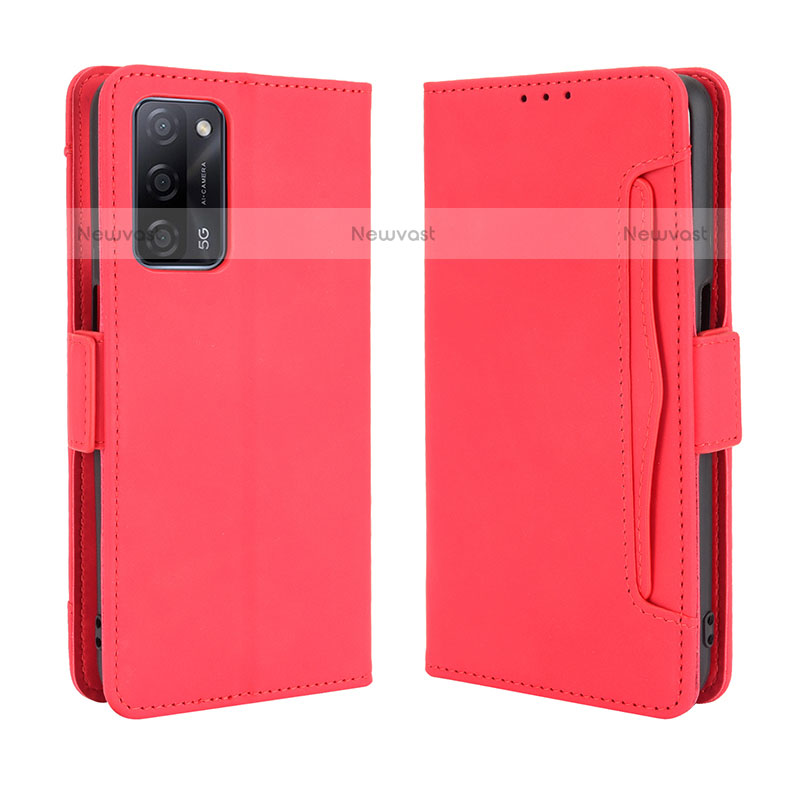 Leather Case Stands Flip Cover Holder BY3 for Oppo A55 5G