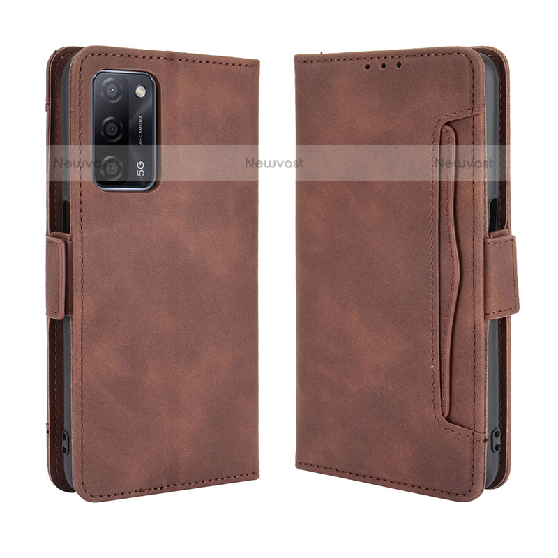 Leather Case Stands Flip Cover Holder BY3 for Oppo A55 5G