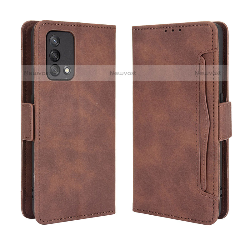 Leather Case Stands Flip Cover Holder BY3 for Oppo A74 4G