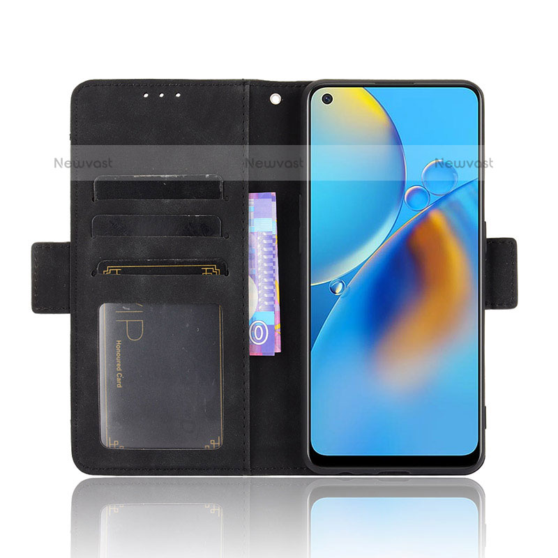 Leather Case Stands Flip Cover Holder BY3 for Oppo A74 4G