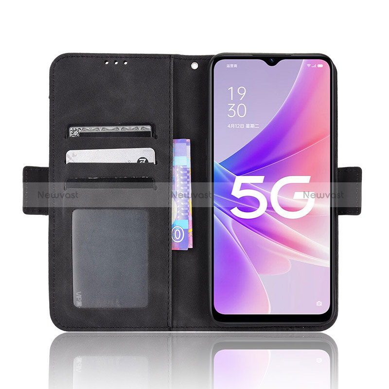 Leather Case Stands Flip Cover Holder BY3 for Oppo A77 5G