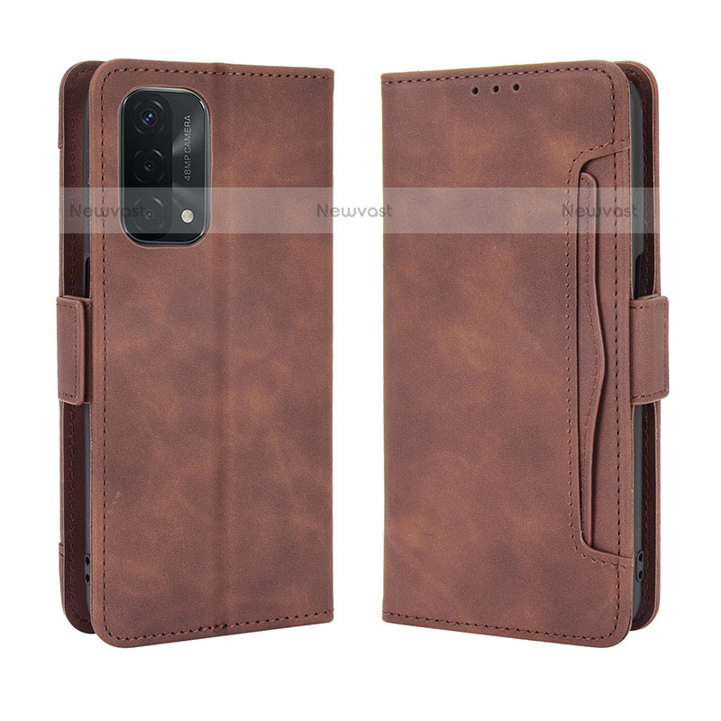 Leather Case Stands Flip Cover Holder BY3 for Oppo A93 5G