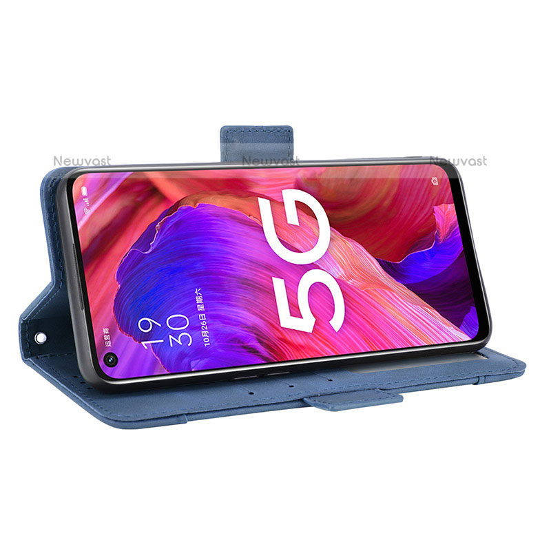 Leather Case Stands Flip Cover Holder BY3 for Oppo A93 5G