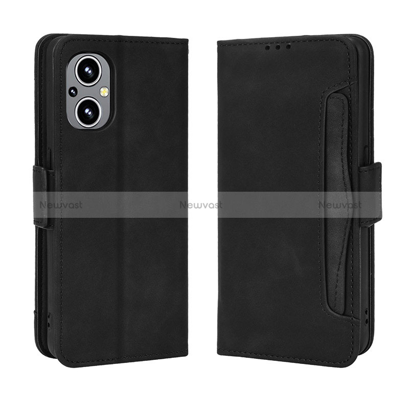 Leather Case Stands Flip Cover Holder BY3 for Oppo A96 5G