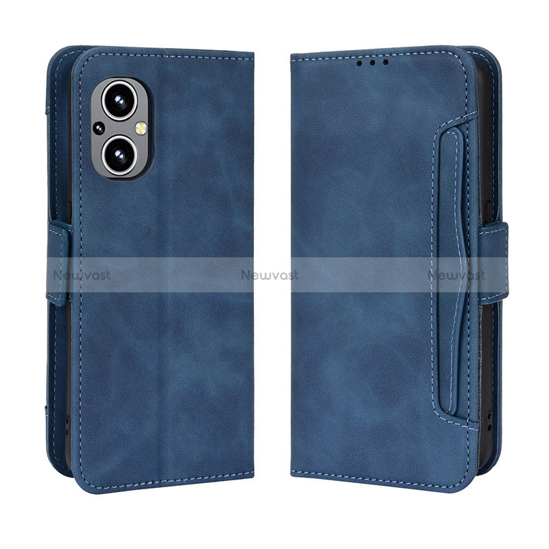 Leather Case Stands Flip Cover Holder BY3 for Oppo A96 5G