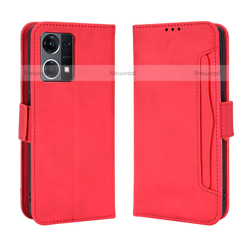 Leather Case Stands Flip Cover Holder BY3 for Oppo F21 Pro 4G