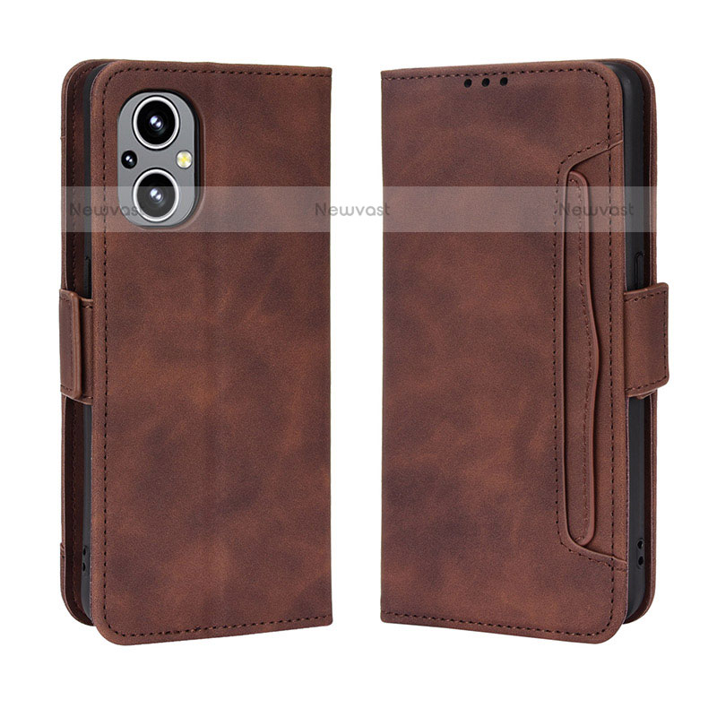 Leather Case Stands Flip Cover Holder BY3 for Oppo F21 Pro 5G