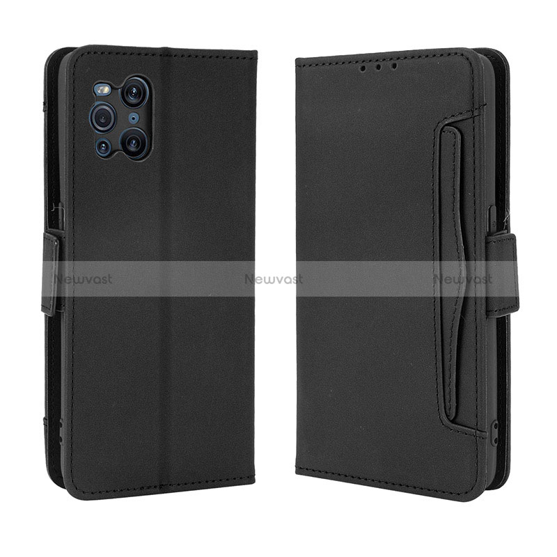 Leather Case Stands Flip Cover Holder BY3 for Oppo Find X3 5G