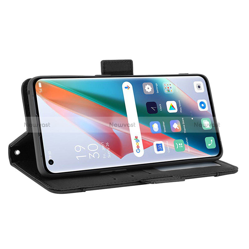 Leather Case Stands Flip Cover Holder BY3 for Oppo Find X3 5G