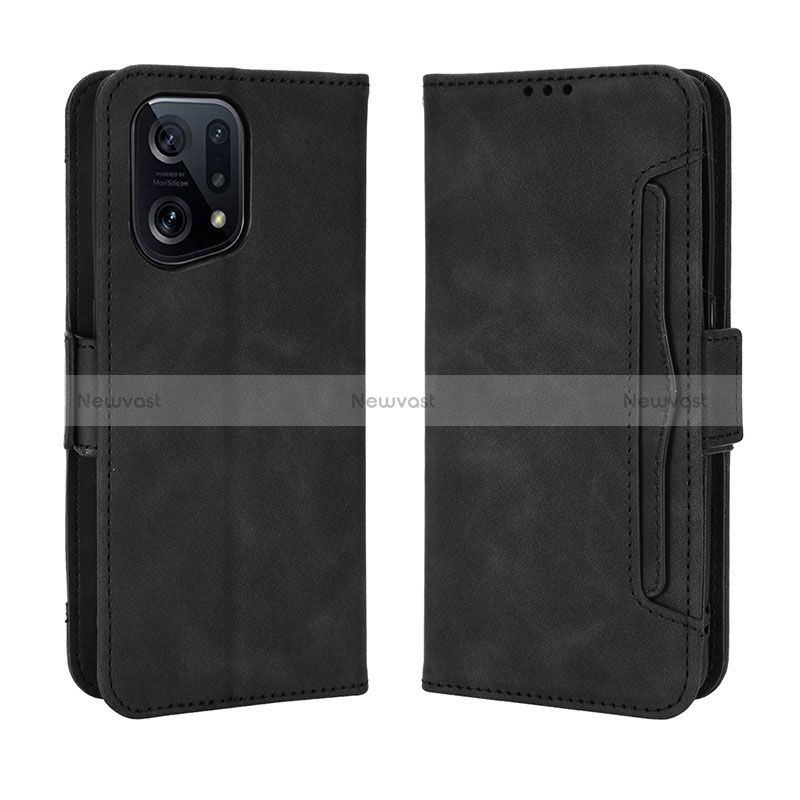 Leather Case Stands Flip Cover Holder BY3 for Oppo Find X5 5G