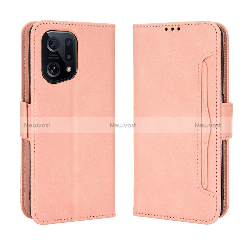 Leather Case Stands Flip Cover Holder BY3 for Oppo Find X5 5G