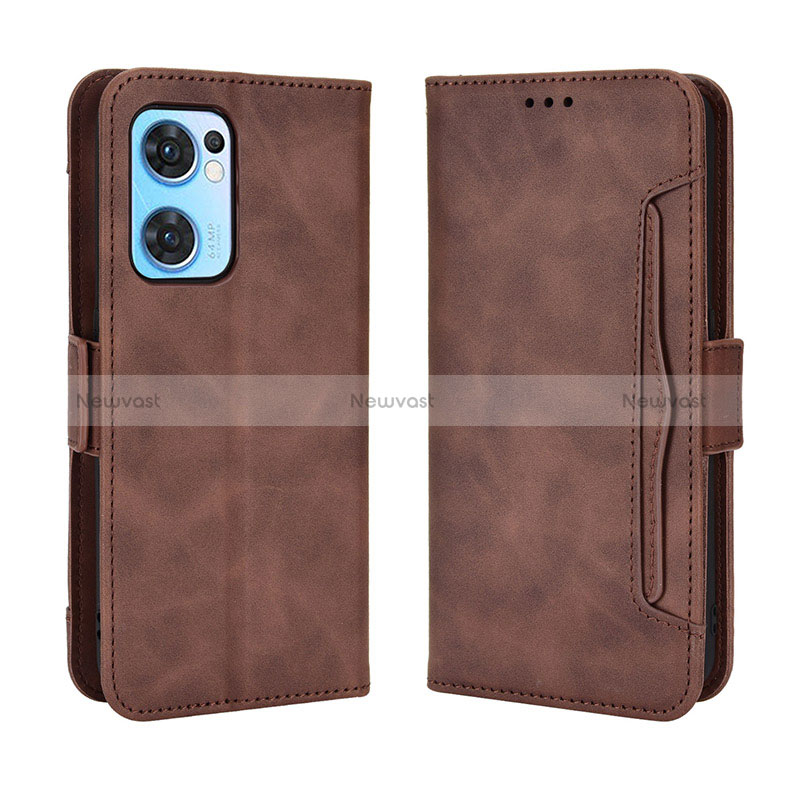 Leather Case Stands Flip Cover Holder BY3 for Oppo Find X5 Lite 5G