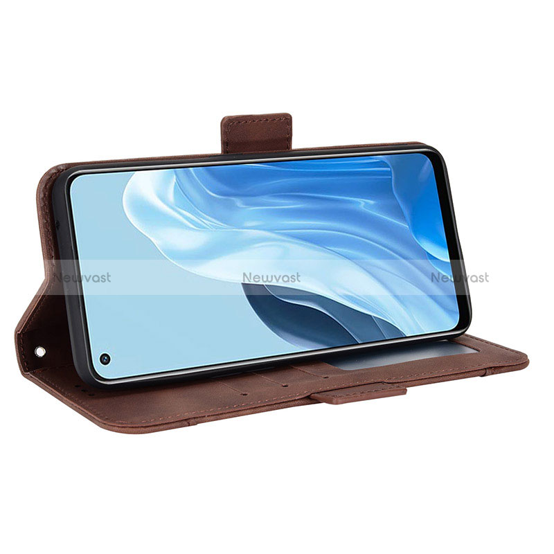 Leather Case Stands Flip Cover Holder BY3 for Oppo Find X5 Lite 5G