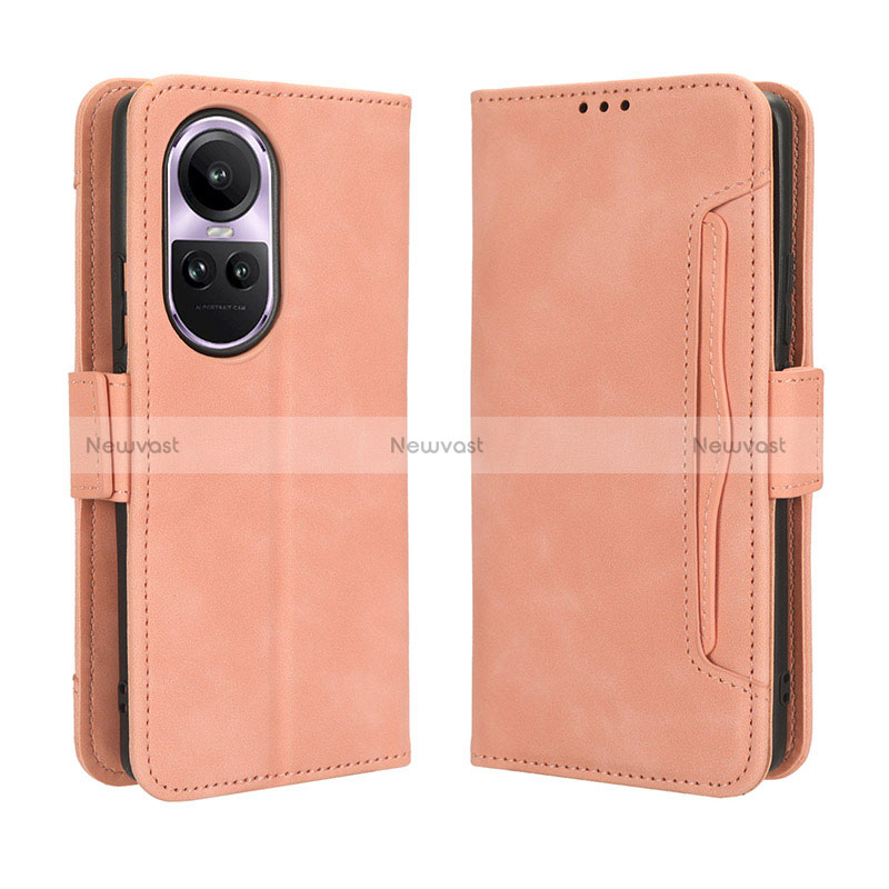 Leather Case Stands Flip Cover Holder BY3 for Oppo Reno10 5G