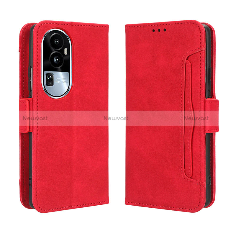 Leather Case Stands Flip Cover Holder BY3 for Oppo Reno10 Pro+ Plus 5G