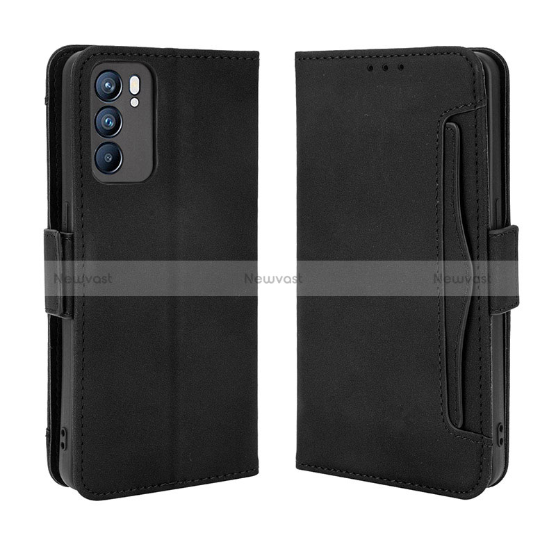 Leather Case Stands Flip Cover Holder BY3 for Oppo Reno6 5G