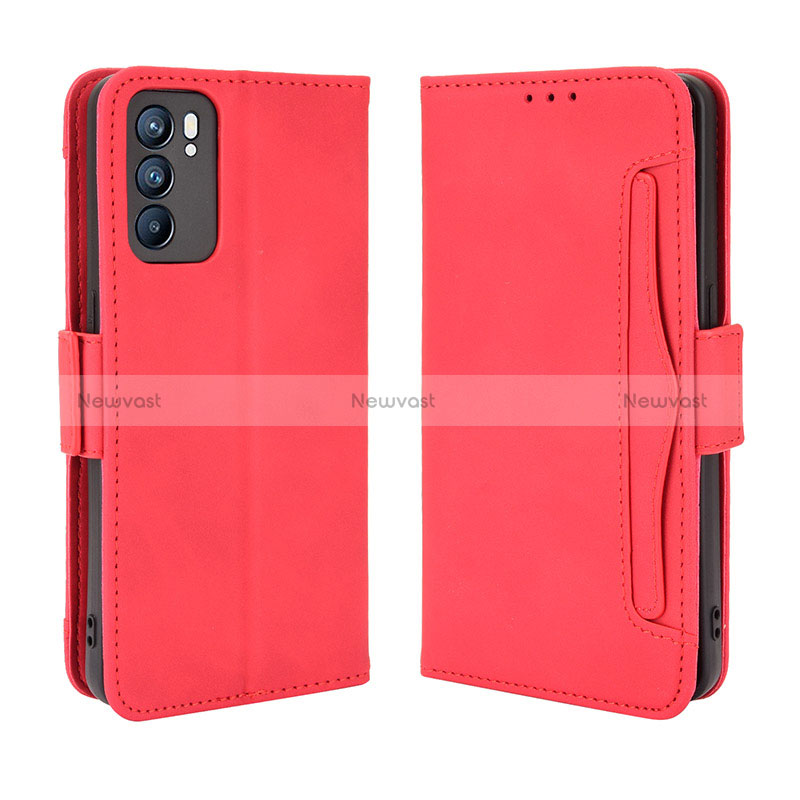 Leather Case Stands Flip Cover Holder BY3 for Oppo Reno6 5G