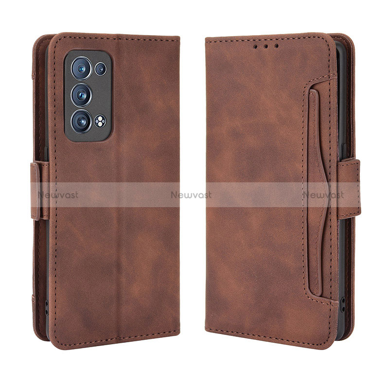 Leather Case Stands Flip Cover Holder BY3 for Oppo Reno6 Pro 5G