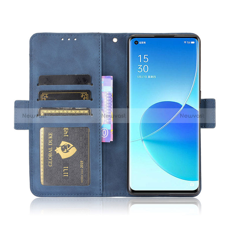 Leather Case Stands Flip Cover Holder BY3 for Oppo Reno6 Pro 5G