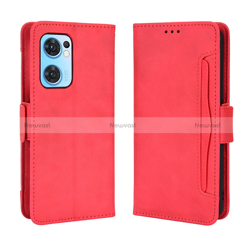 Leather Case Stands Flip Cover Holder BY3 for Oppo Reno7 5G