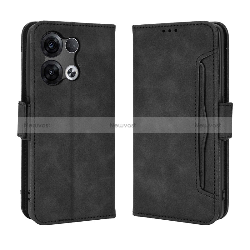 Leather Case Stands Flip Cover Holder BY3 for Oppo Reno9 Pro 5G