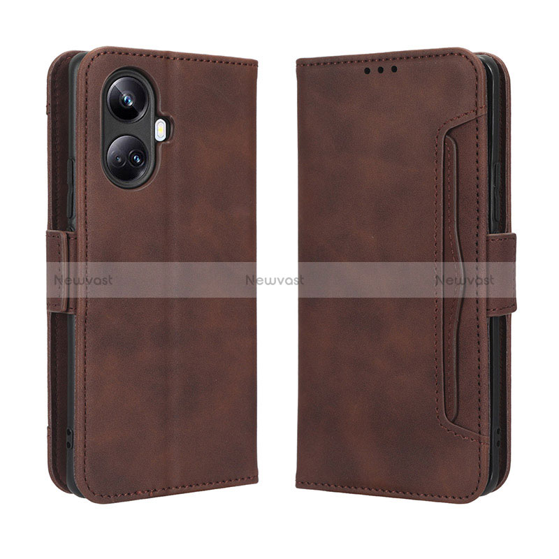 Leather Case Stands Flip Cover Holder BY3 for Realme 10 Pro+ Plus 5G