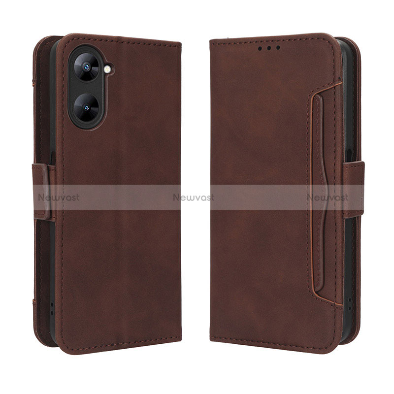 Leather Case Stands Flip Cover Holder BY3 for Realme 10S 5G