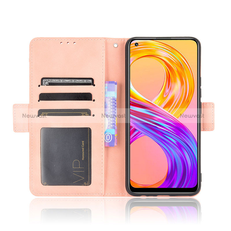 Leather Case Stands Flip Cover Holder BY3 for Realme 8 Pro