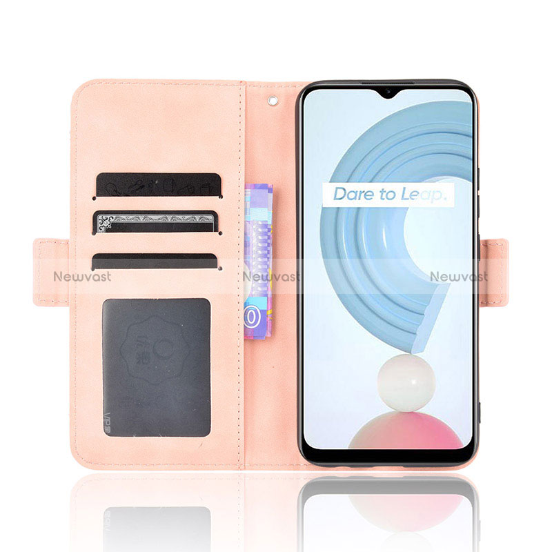 Leather Case Stands Flip Cover Holder BY3 for Realme C21Y