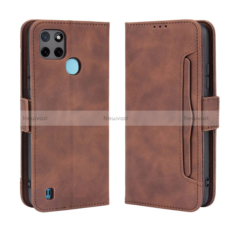 Leather Case Stands Flip Cover Holder BY3 for Realme C25Y