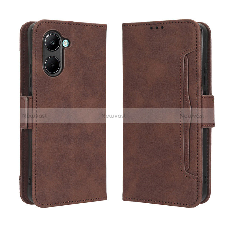 Leather Case Stands Flip Cover Holder BY3 for Realme C33