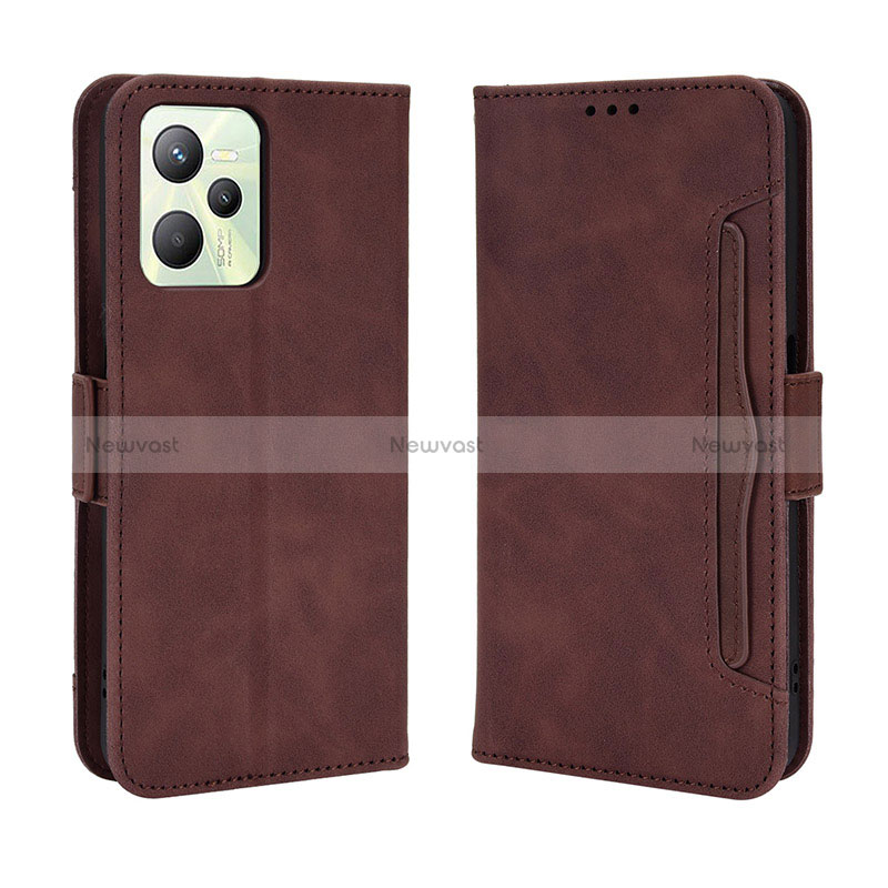 Leather Case Stands Flip Cover Holder BY3 for Realme C35