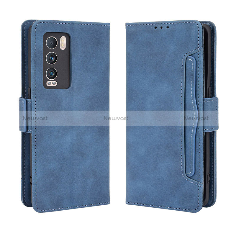 Leather Case Stands Flip Cover Holder BY3 for Realme GT Master Explorer 5G Blue