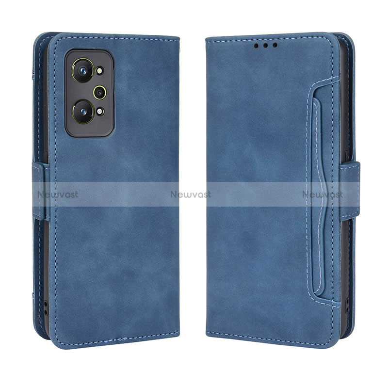 Leather Case Stands Flip Cover Holder BY3 for Realme GT Neo 3T 5G Blue