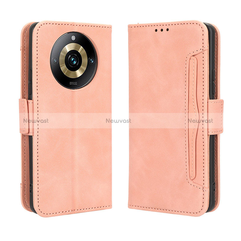 Leather Case Stands Flip Cover Holder BY3 for Realme Narzo 60 Pro 5G