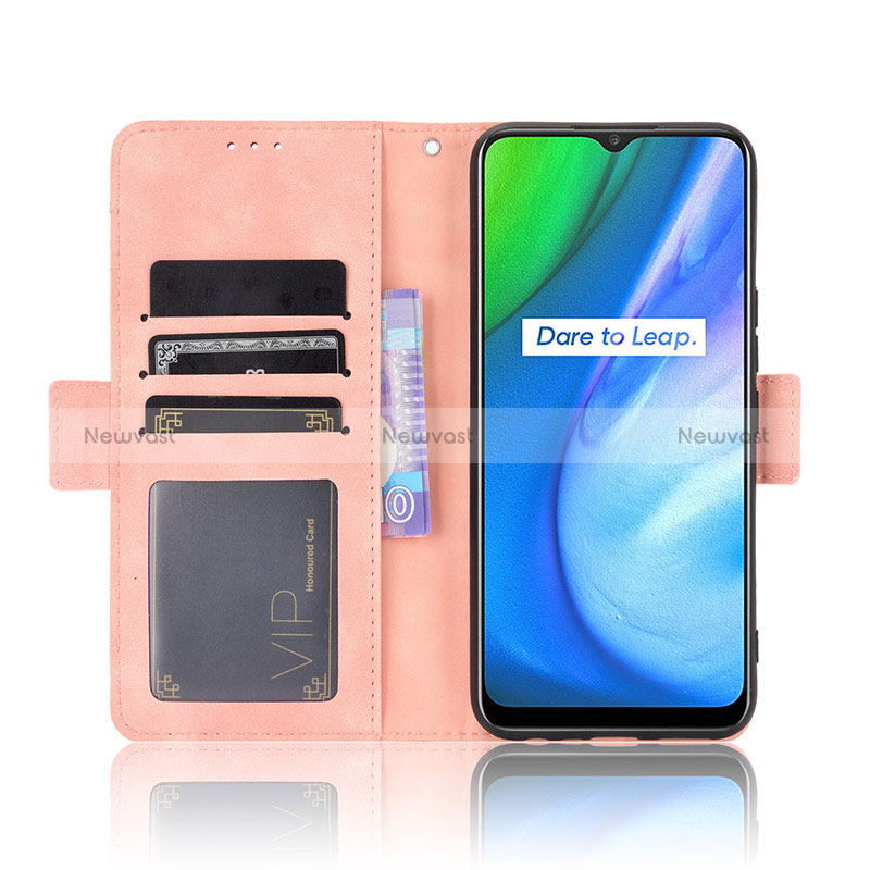 Leather Case Stands Flip Cover Holder BY3 for Realme Q2i 5G