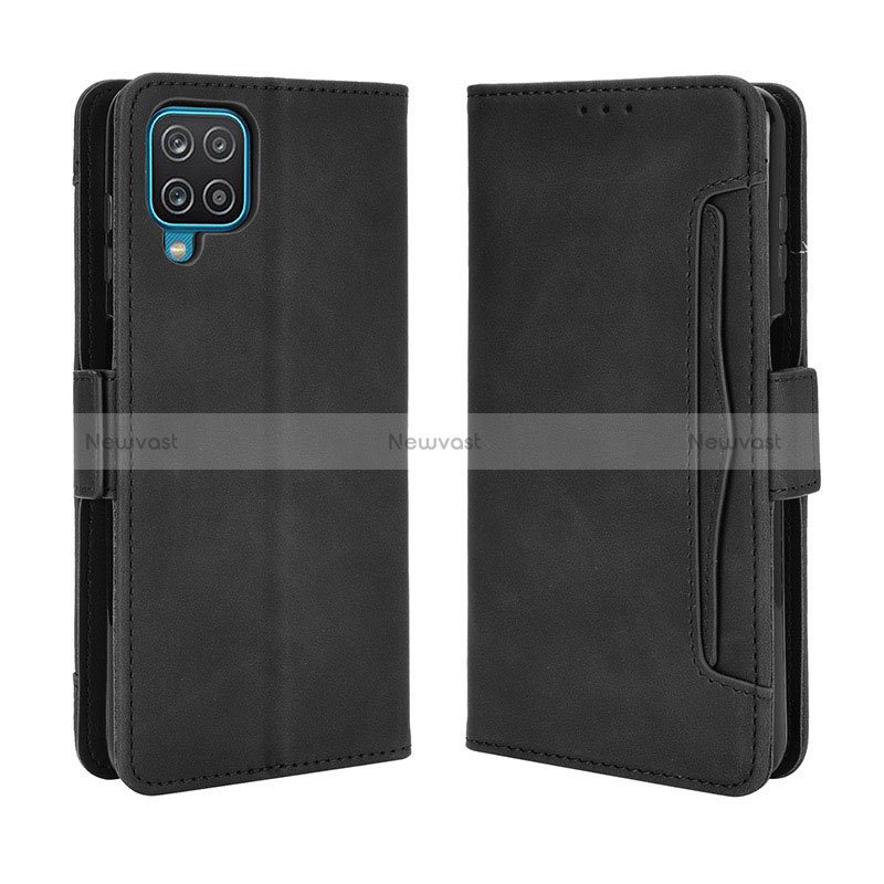 Leather Case Stands Flip Cover Holder BY3 for Samsung Galaxy A12 Nacho