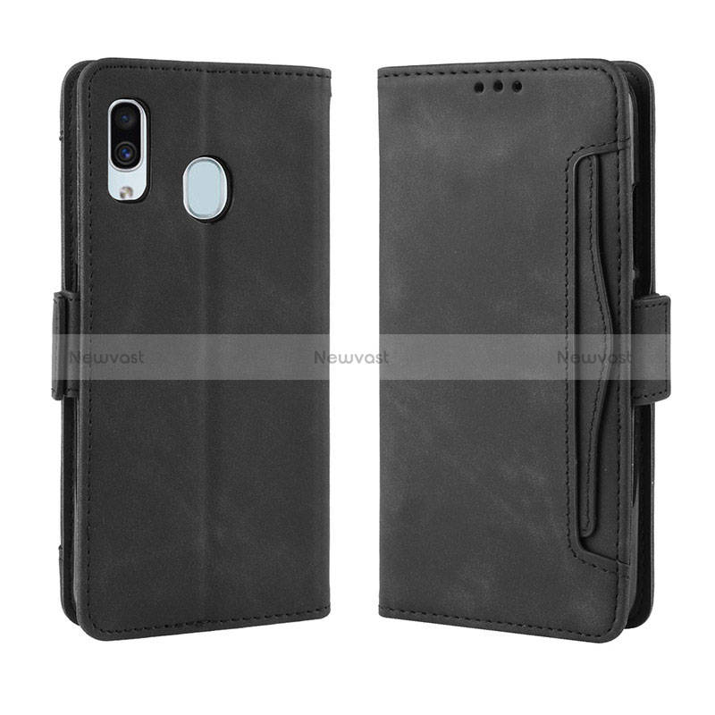 Leather Case Stands Flip Cover Holder BY3 for Samsung Galaxy A20e