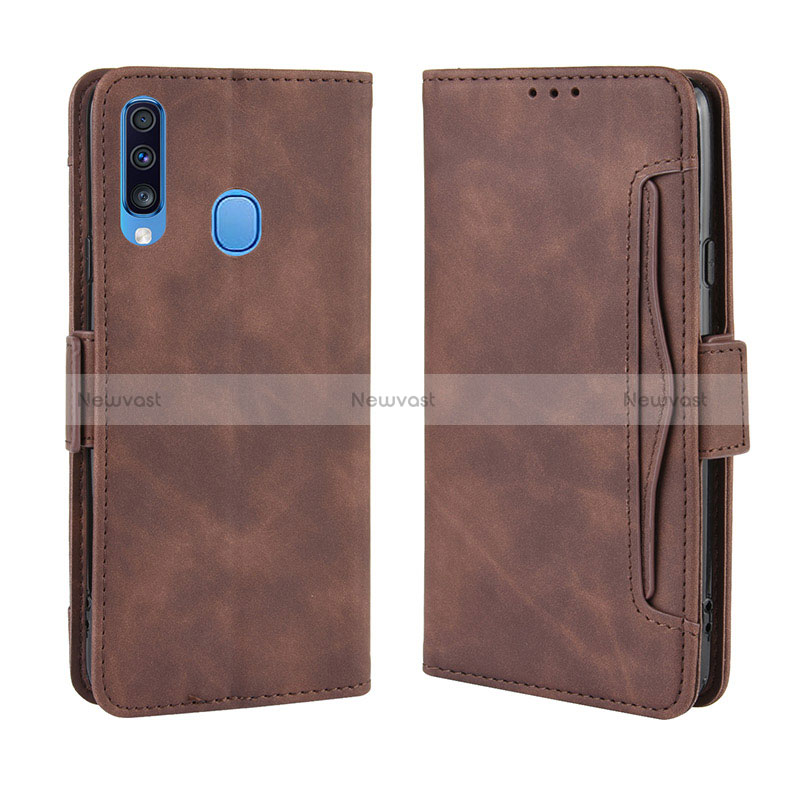 Leather Case Stands Flip Cover Holder BY3 for Samsung Galaxy A20s