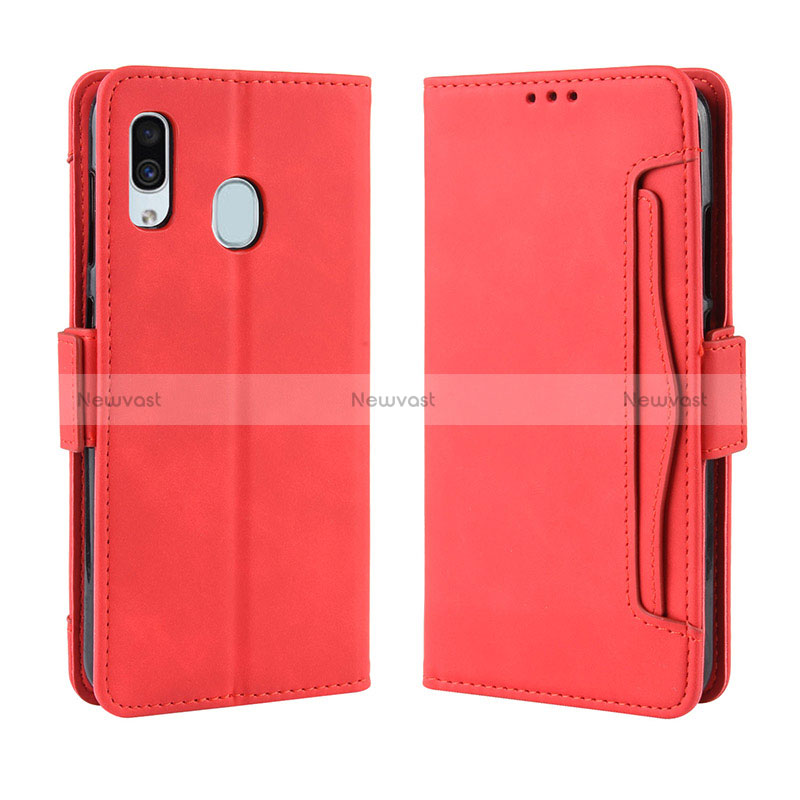 Leather Case Stands Flip Cover Holder BY3 for Samsung Galaxy A30