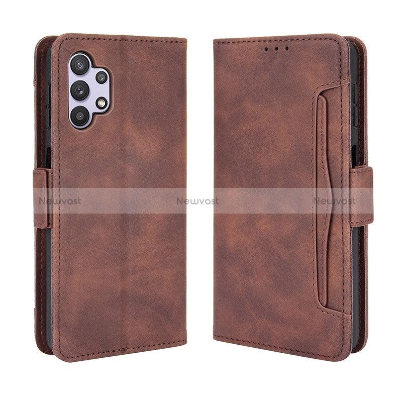 Leather Case Stands Flip Cover Holder BY3 for Samsung Galaxy A32 4G