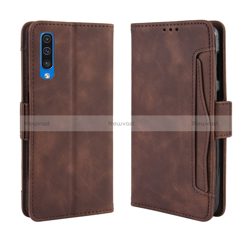 Leather Case Stands Flip Cover Holder BY3 for Samsung Galaxy A50