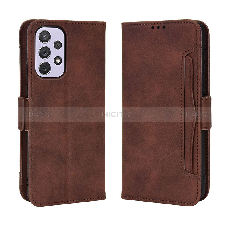 Leather Case Stands Flip Cover Holder BY3 for Samsung Galaxy A53 5G