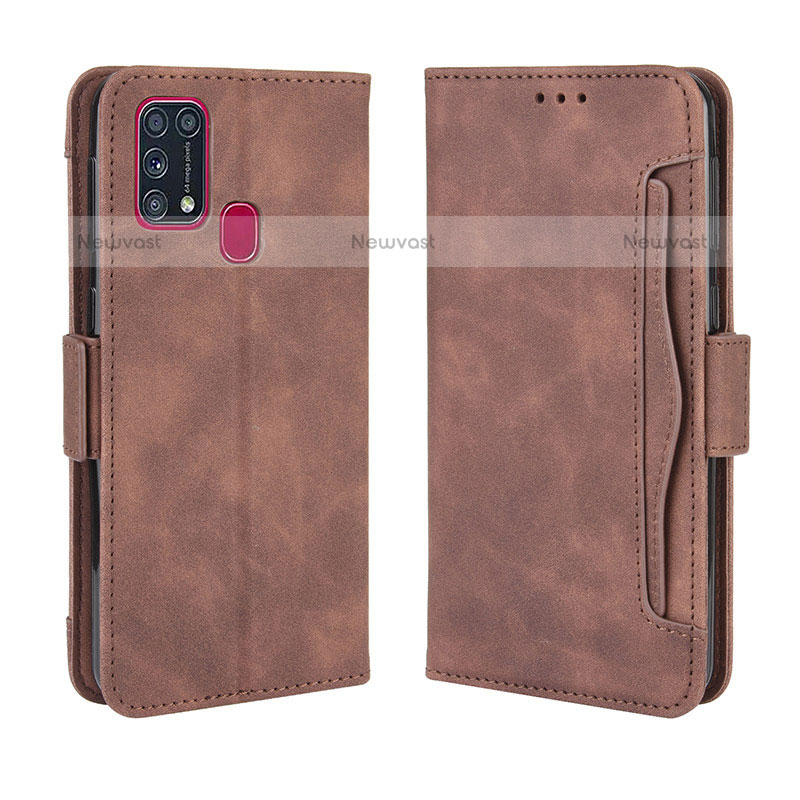 Leather Case Stands Flip Cover Holder BY3 for Samsung Galaxy M31