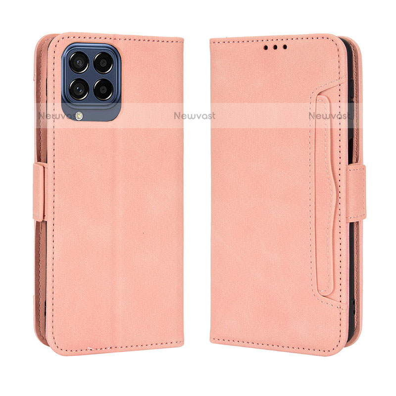 Leather Case Stands Flip Cover Holder BY3 for Samsung Galaxy M33 5G