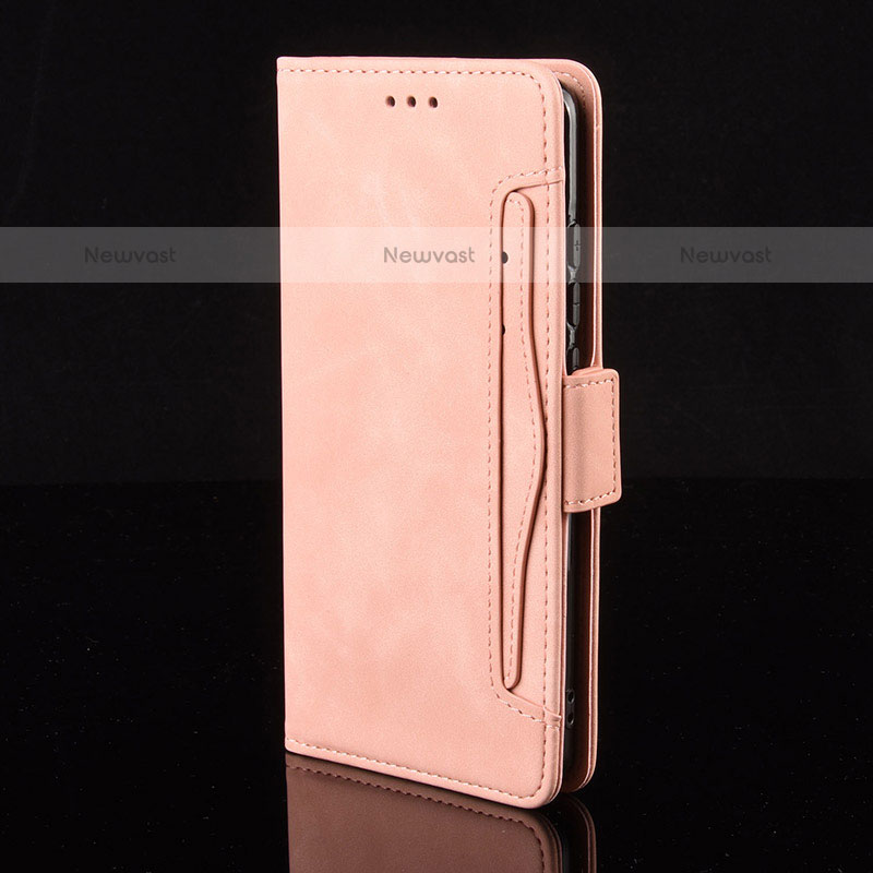 Leather Case Stands Flip Cover Holder BY3 for Samsung Galaxy Note 10 5G Pink