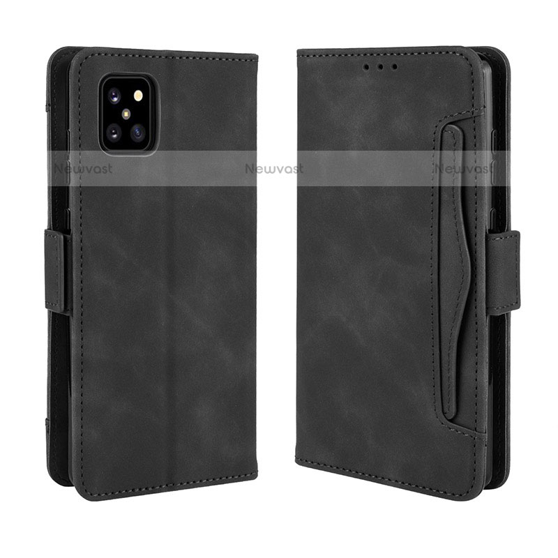 Leather Case Stands Flip Cover Holder BY3 for Samsung Galaxy Note 10 Lite Black