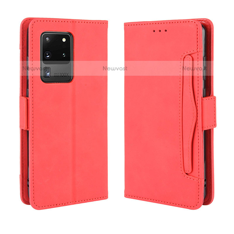 Leather Case Stands Flip Cover Holder BY3 for Samsung Galaxy S20 Ultra